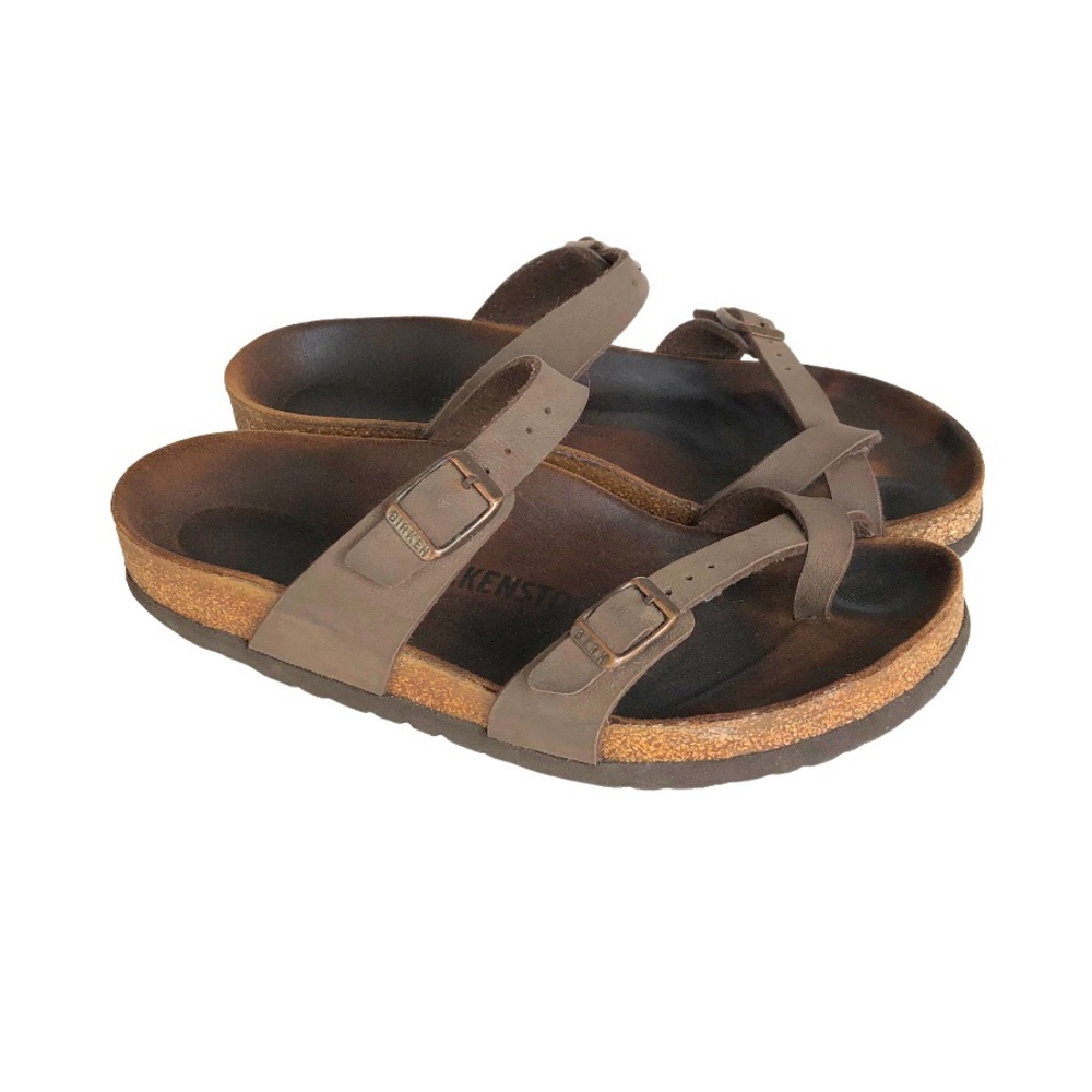 Birkenstock Mayari Birkibuc Mocha Flat Sandals Women’s Size EU 38